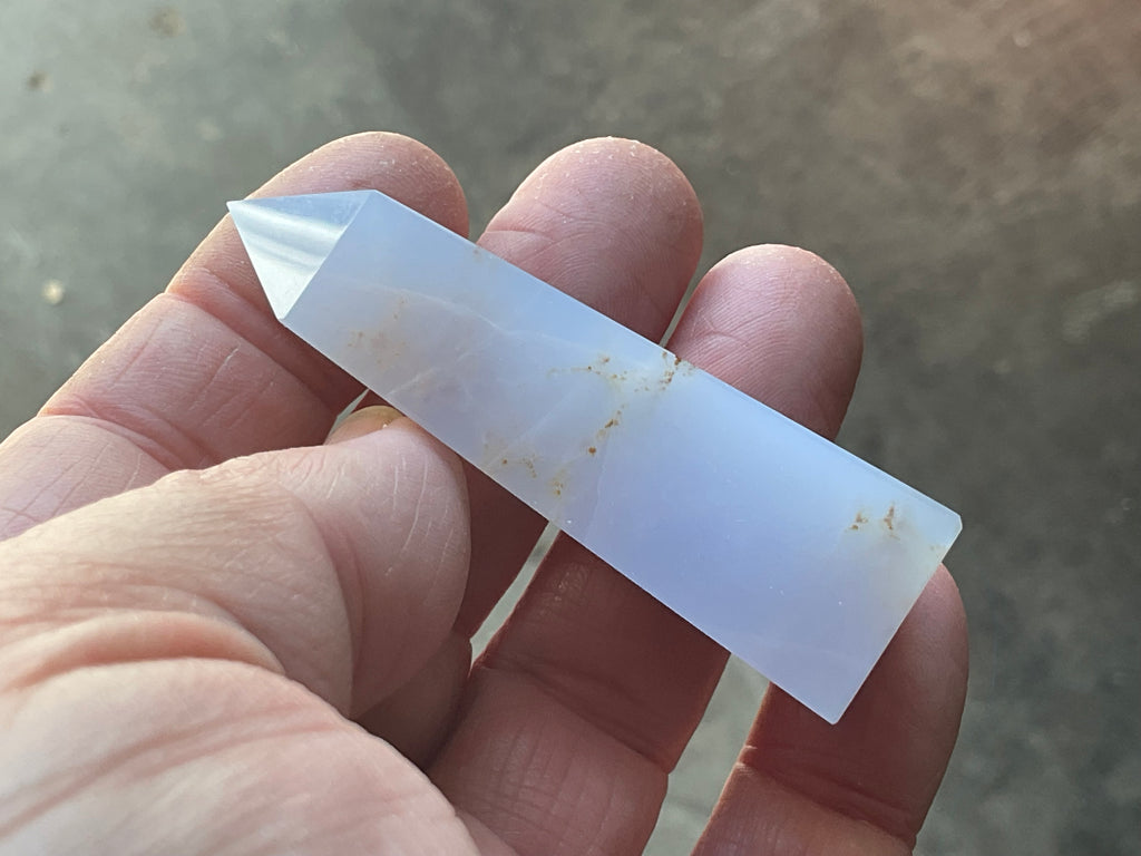 46g Blue Chalcedony Generator 2A with Iron Inclusions