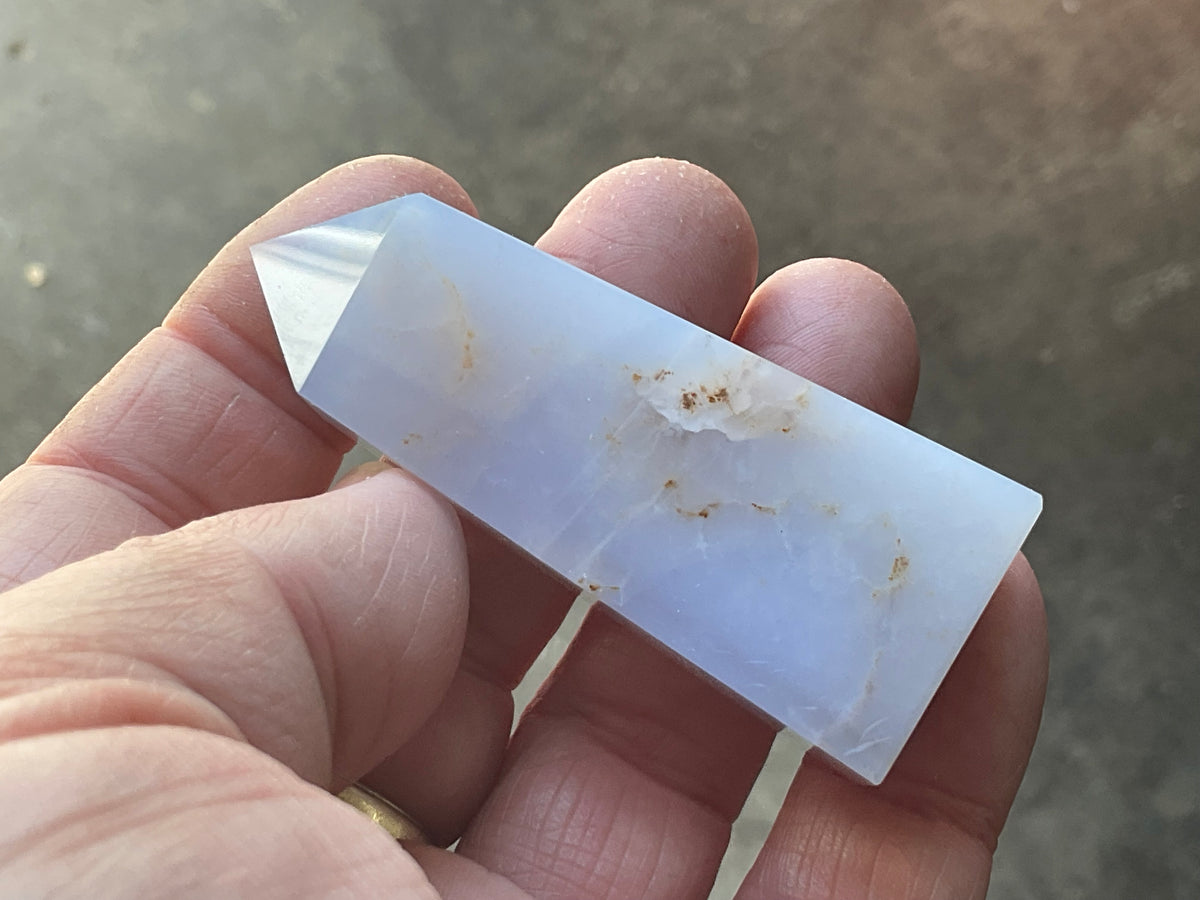 46g Blue Chalcedony Generator 2A with Iron Inclusions