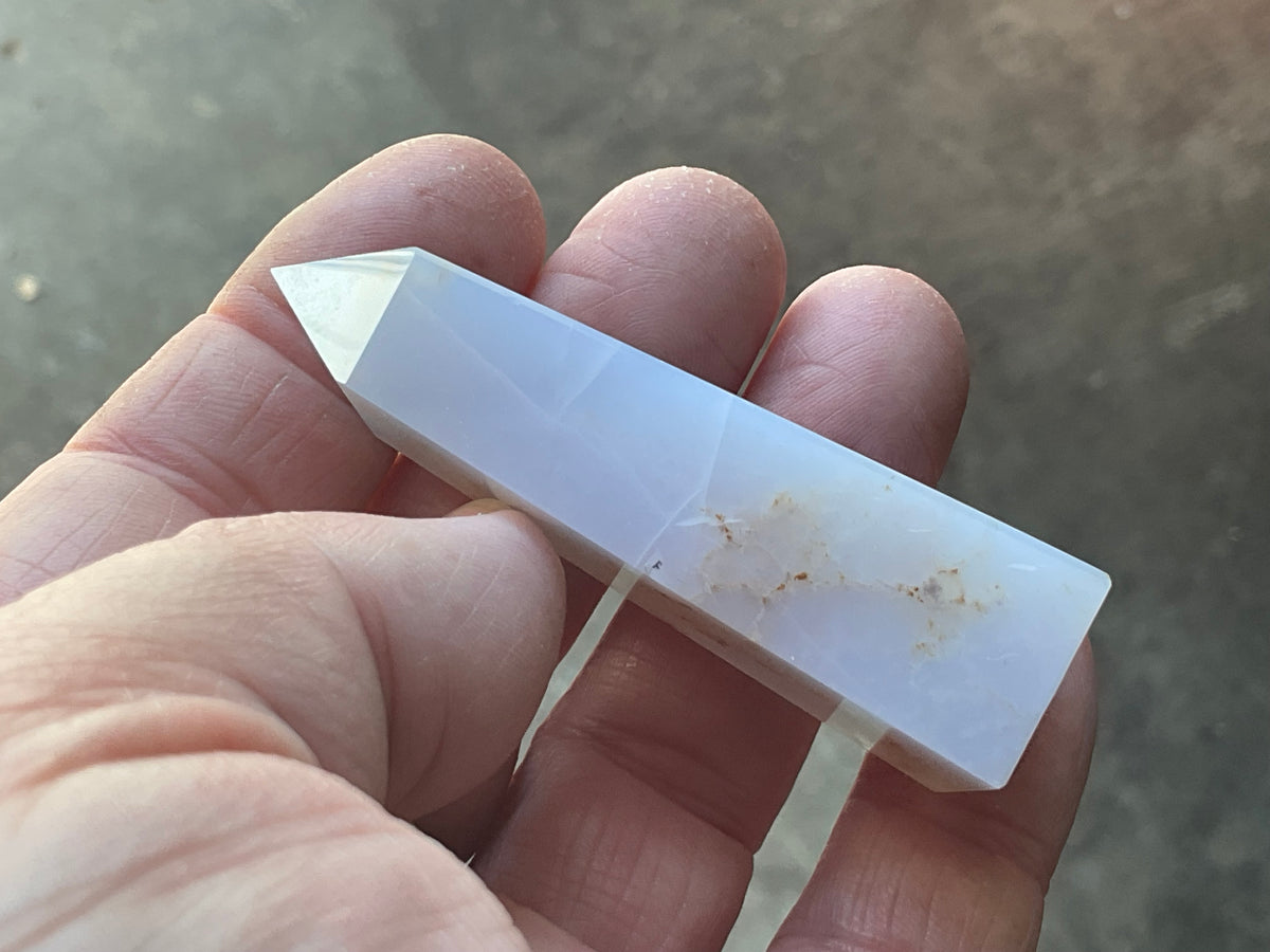 46g Blue Chalcedony Generator 2A with Iron Inclusions