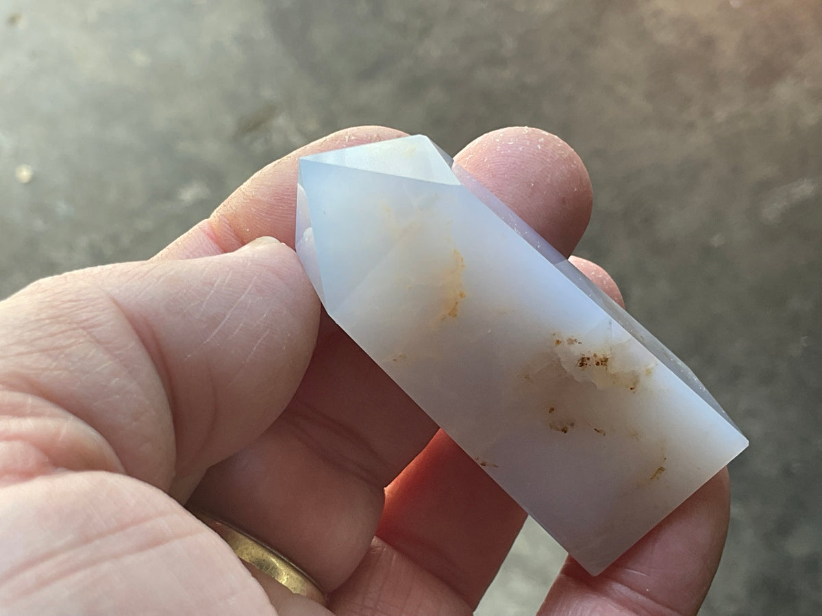 46g Blue Chalcedony Generator 2A with Iron Inclusions