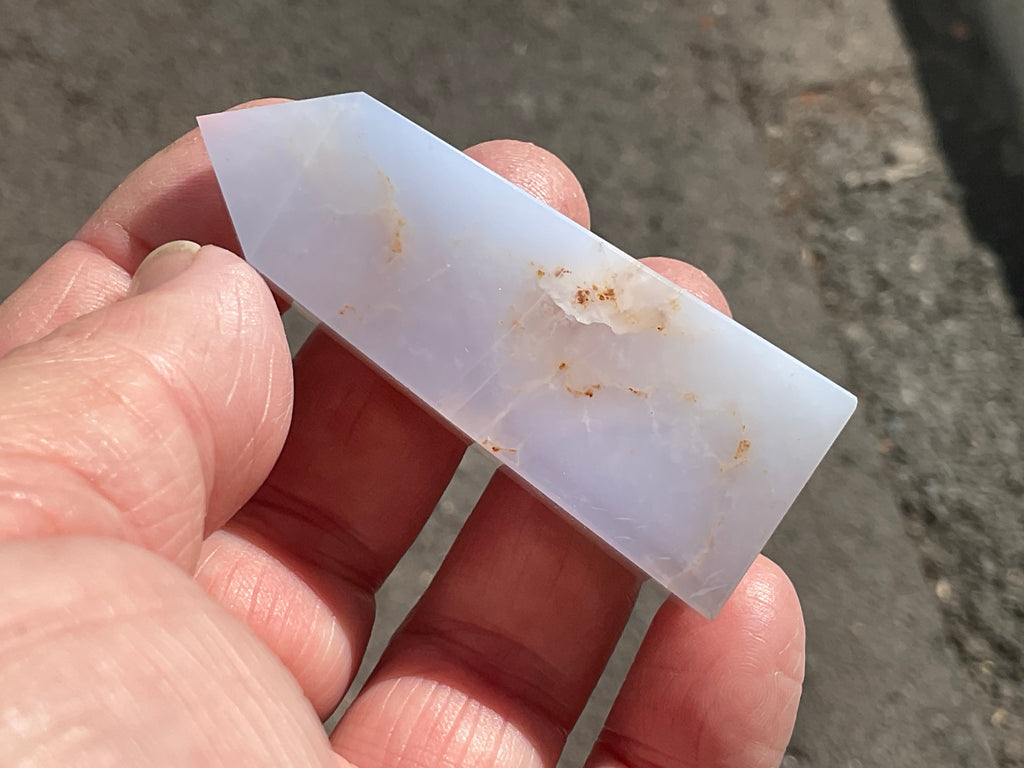 46g Blue Chalcedony Generator 2A with Iron Inclusions