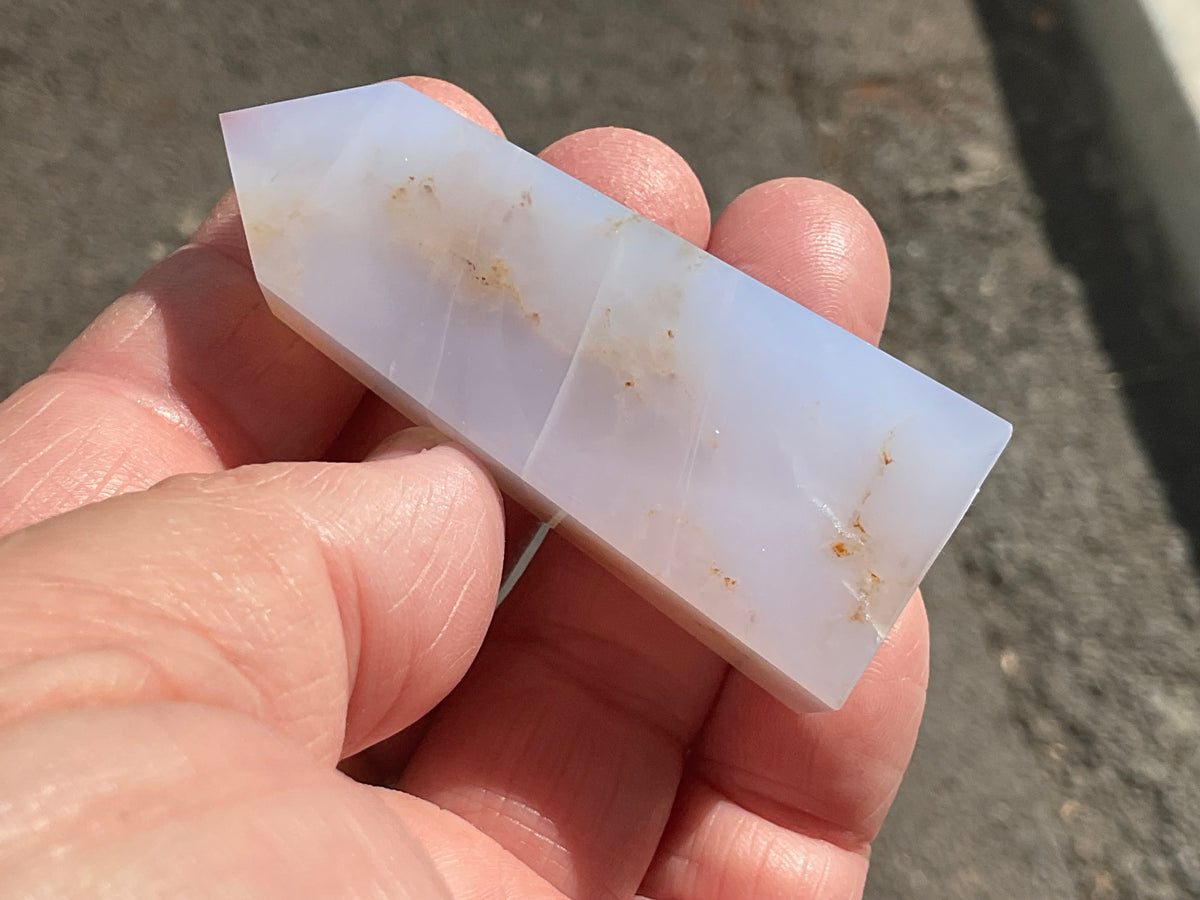 46g Blue Chalcedony Generator 2A with Iron Inclusions