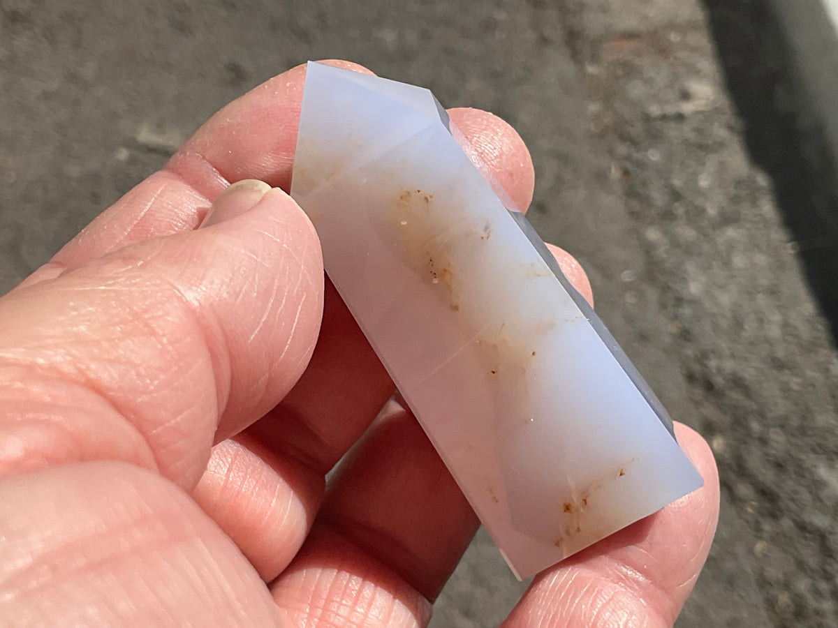 46g Blue Chalcedony Generator 2A with Iron Inclusions