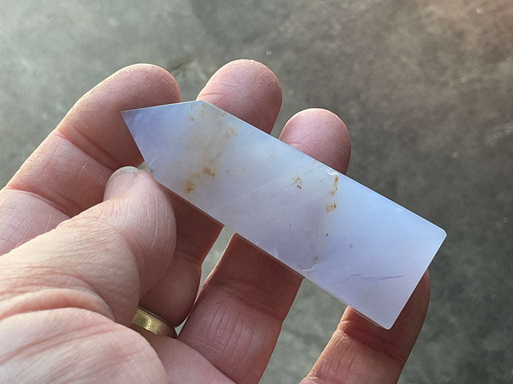 56g Blue Chalcedony Generator 2C with Iron inclusions