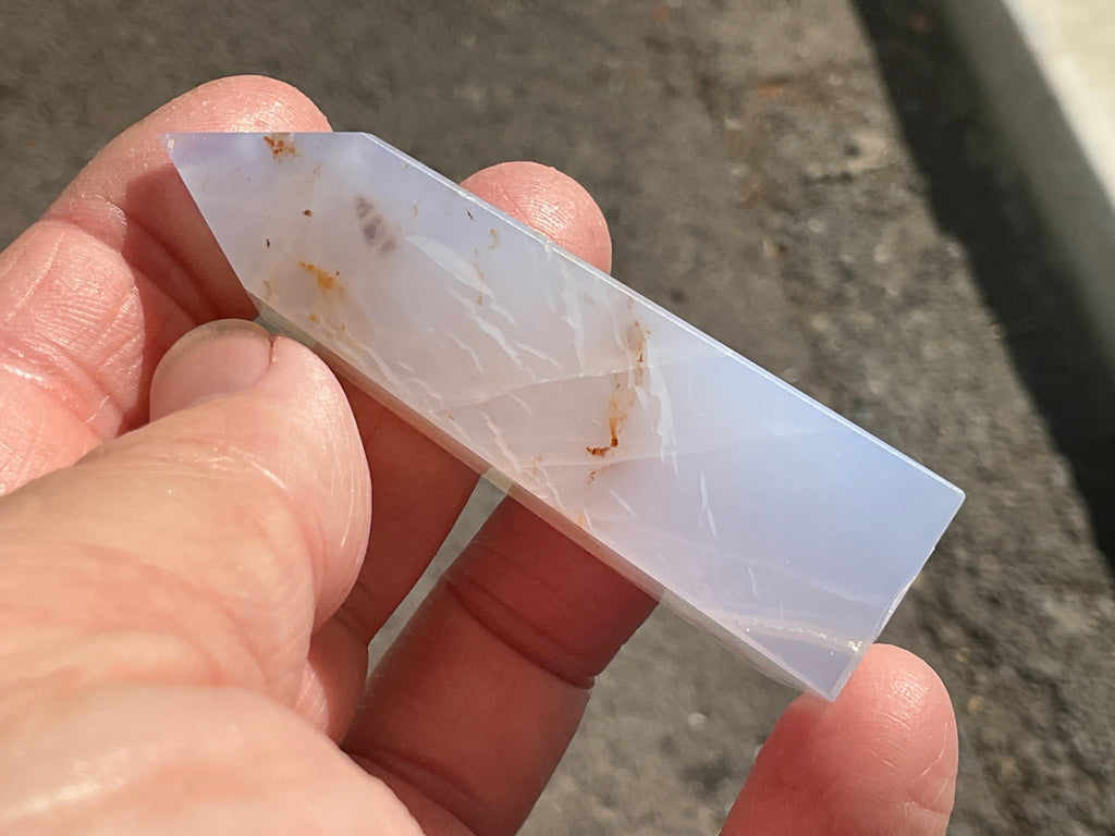 56g Blue Chalcedony Generator 2C with Iron inclusions
