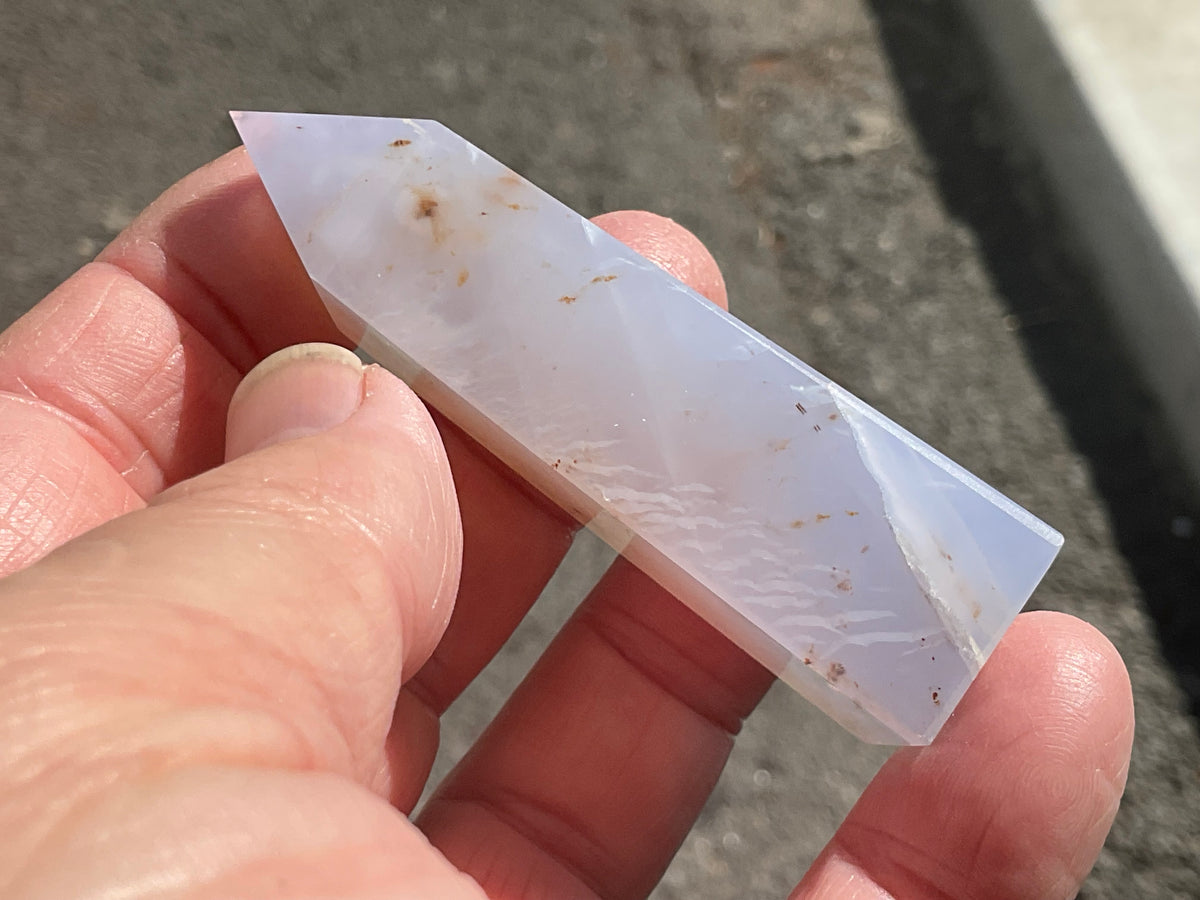 56g Blue Chalcedony Generator 2C with Iron inclusions