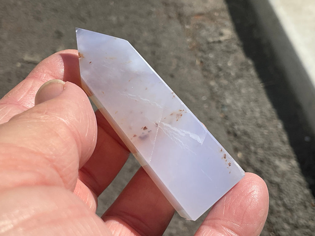 56g Blue Chalcedony Generator 2C with Iron inclusions