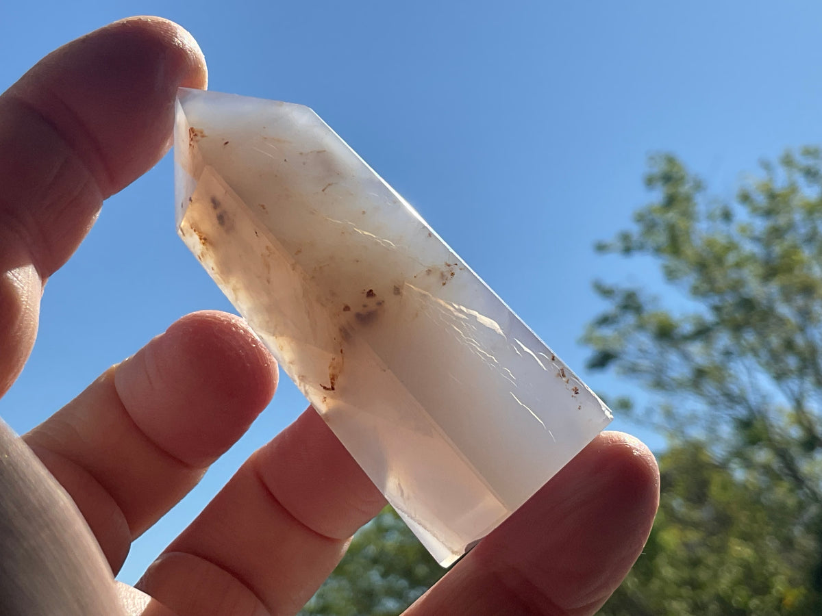 56g Blue Chalcedony Generator 2C with Iron inclusions