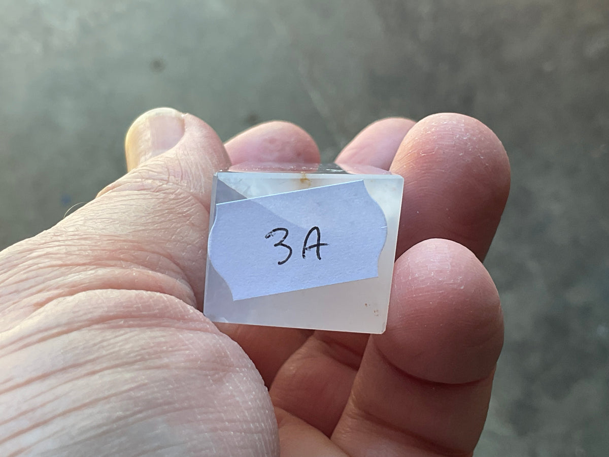 58g Blue Chalcedony Generator 3A with Iron Inclusions