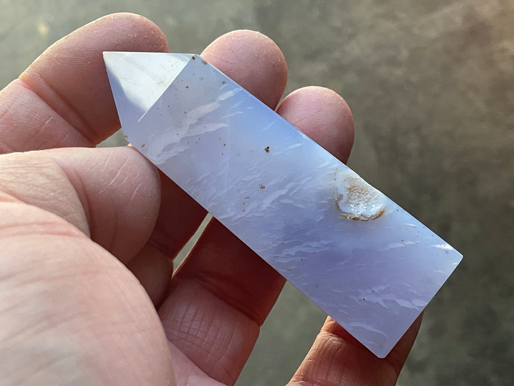 58g Blue Chalcedony Generator 3B with Iron Inclusions