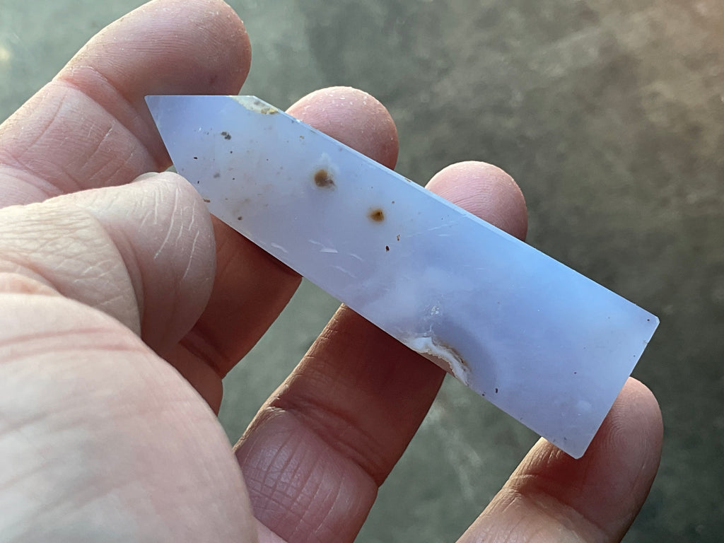 58g Blue Chalcedony Generator 3B with Iron Inclusions