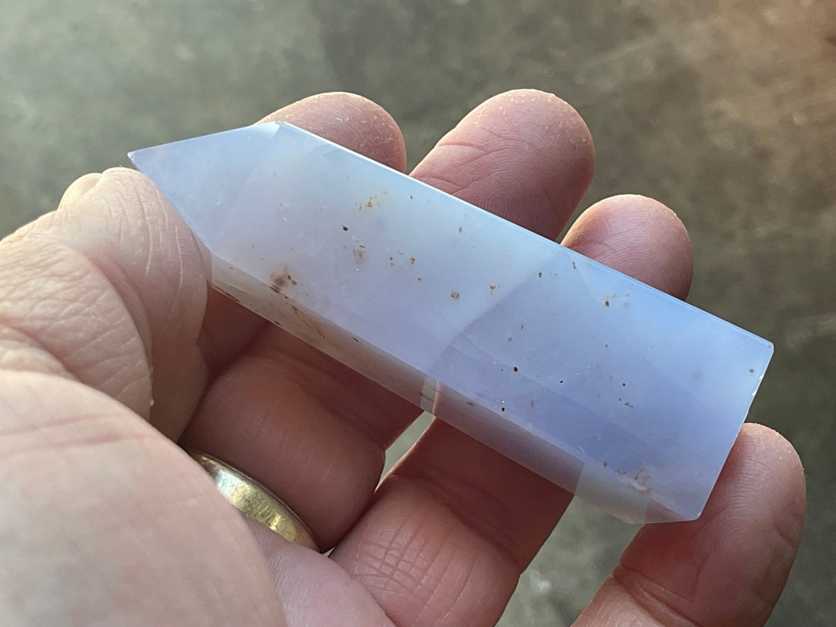58g Blue Chalcedony Generator 3B with Iron Inclusions