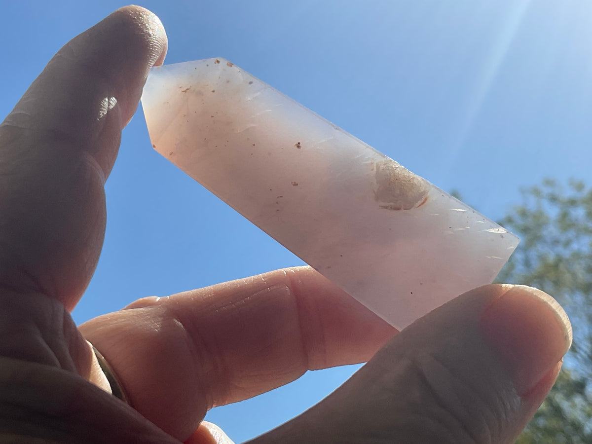 58g Blue Chalcedony Generator 3B with Iron Inclusions