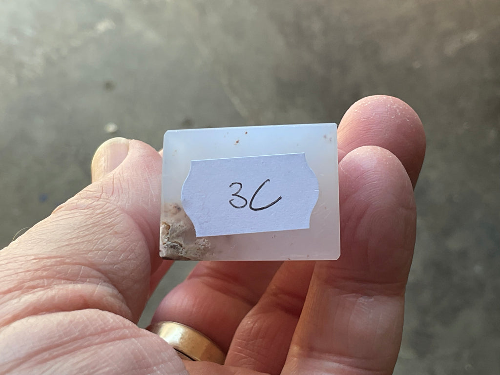 82g Blue Chalcedony Generator 3C with Iron Inclusions