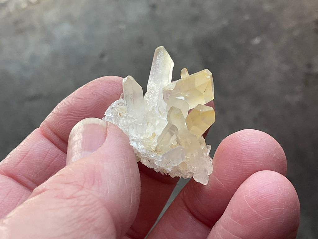 Madagascan Hematite Influenced Small Quartz Cluster Group 1