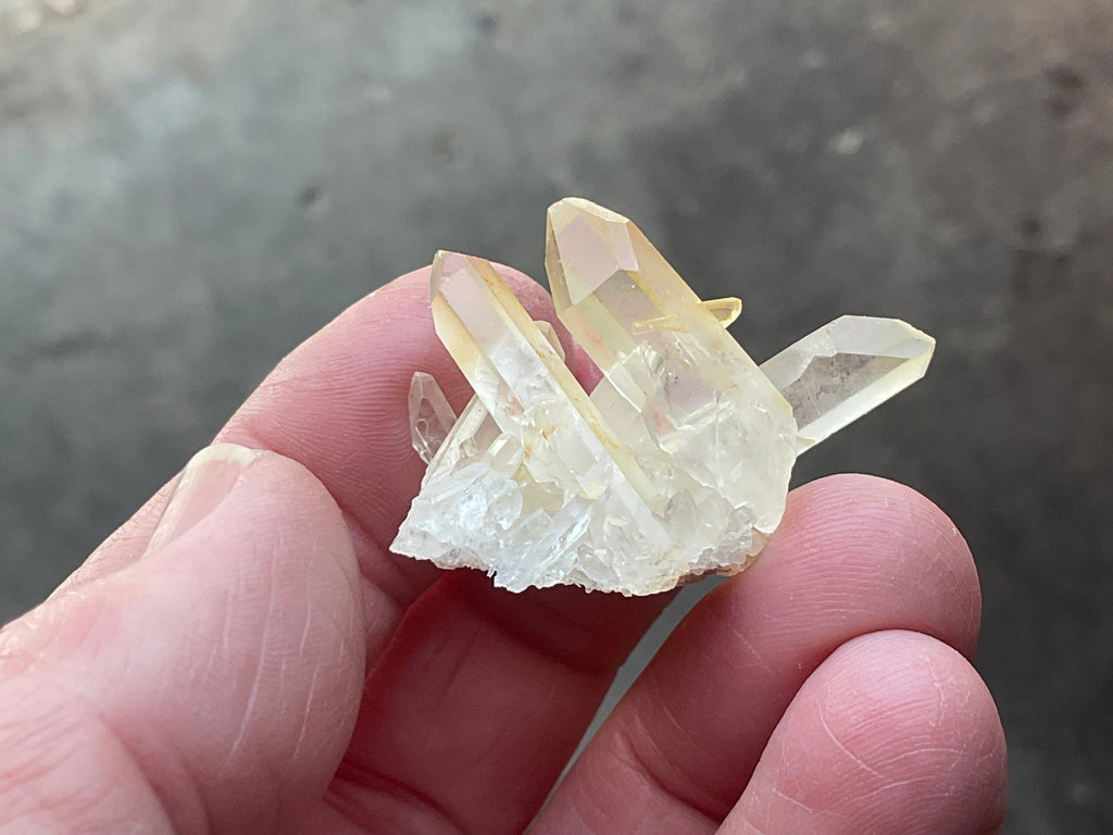 Madagascan Hematite Influenced Small Quartz Cluster Group 1