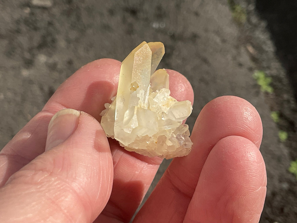 Madagascan Hematite Influenced Small Quartz Cluster Group 1