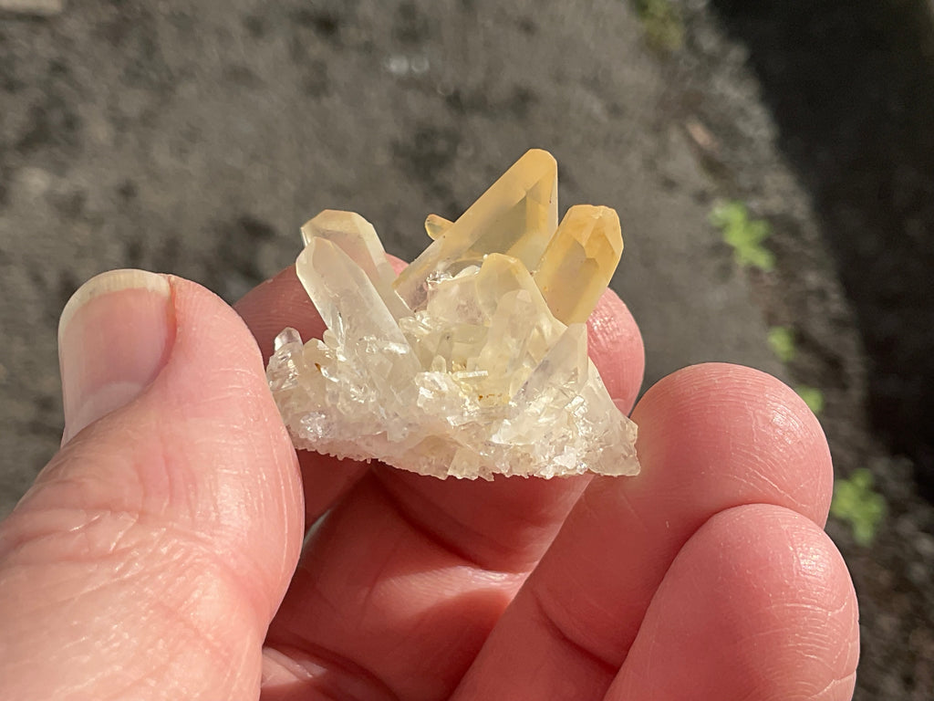 Madagascan Hematite Influenced Small Quartz Cluster Group 1