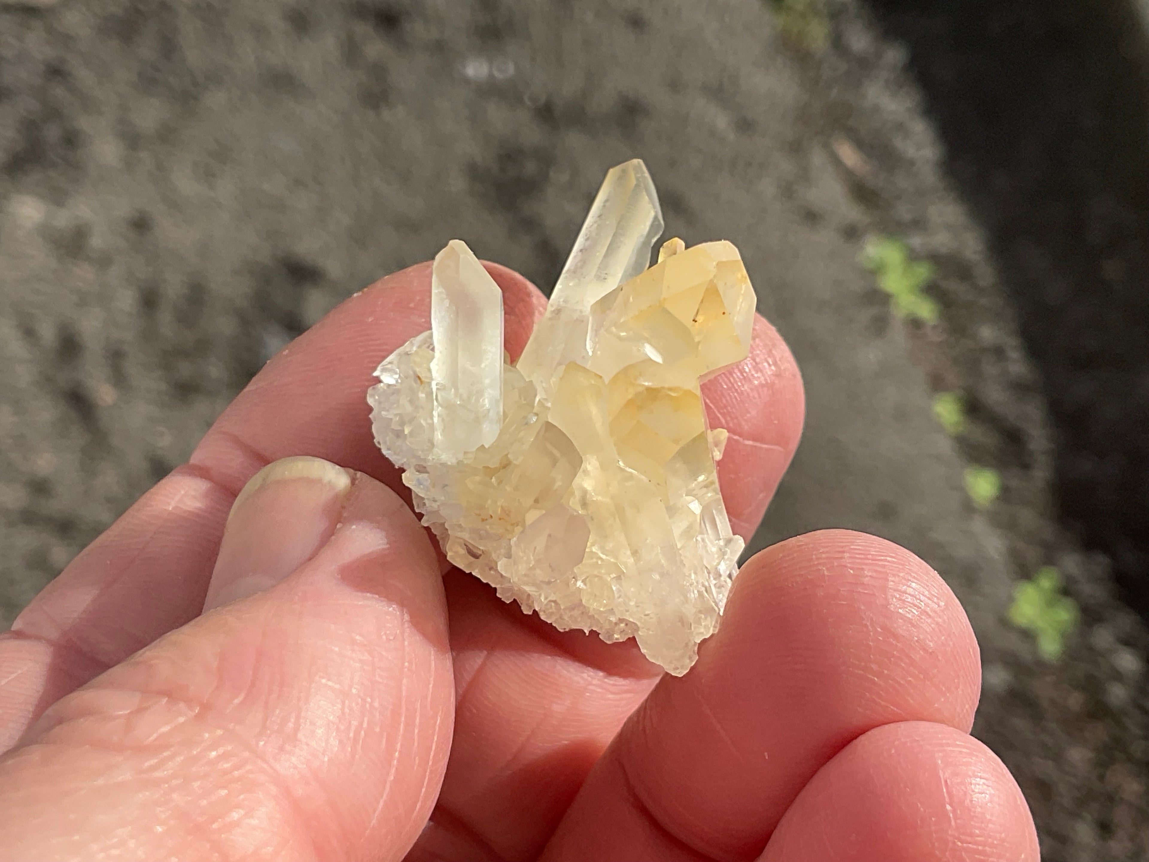 Madagascan Hematite Influenced Small Quartz Cluster Group 1