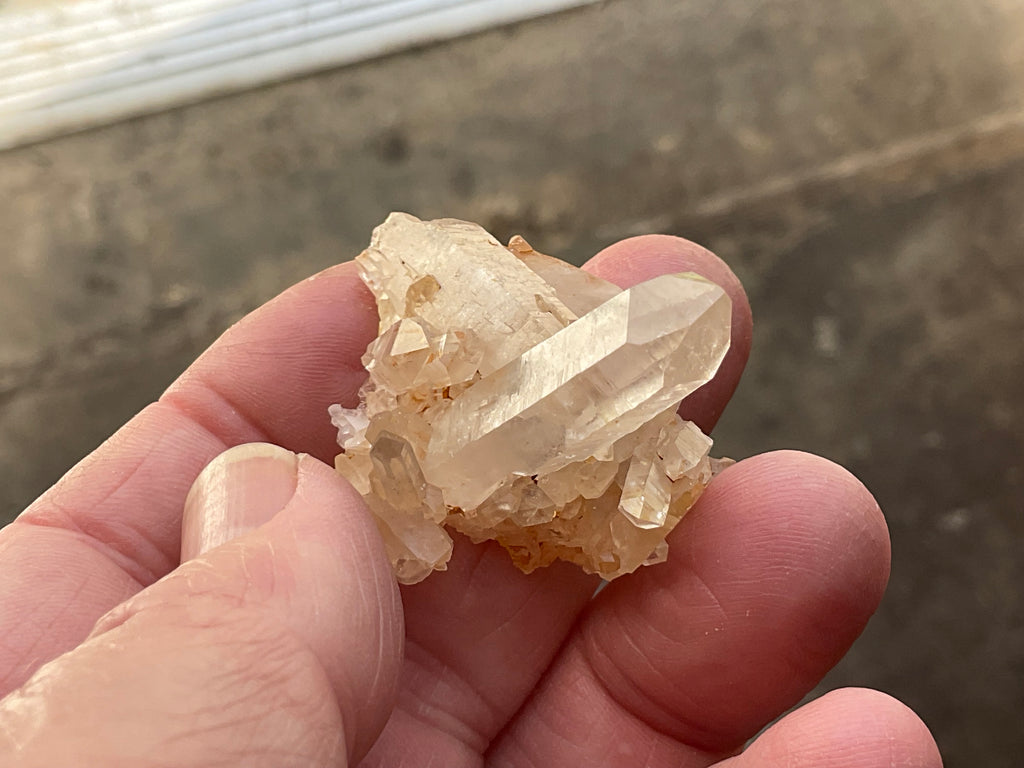 Madagascan Hematite Influenced Small Quartz Cluster Group 1