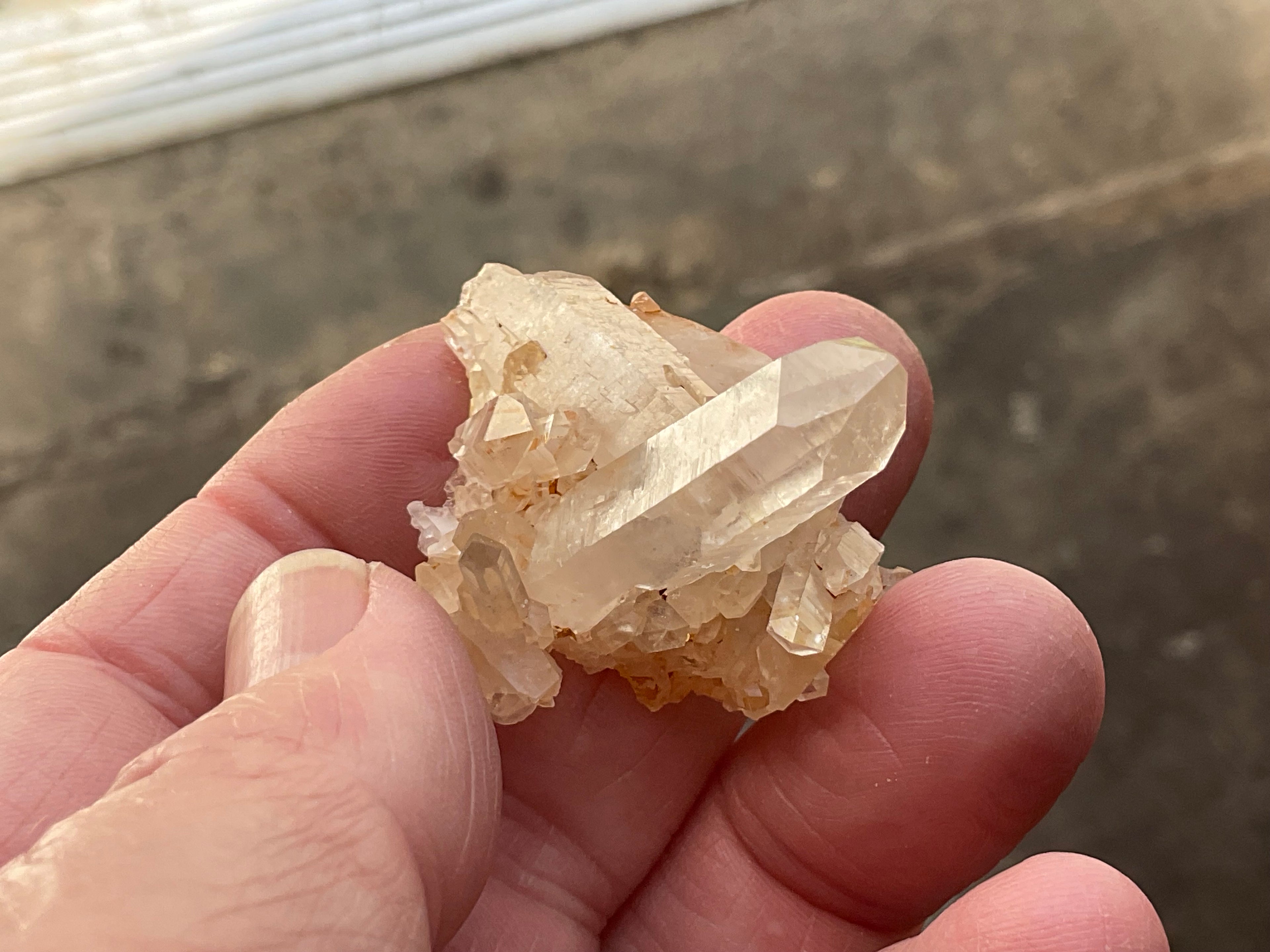 Madagascan Hematite Influenced Small Quartz Cluster Group 1