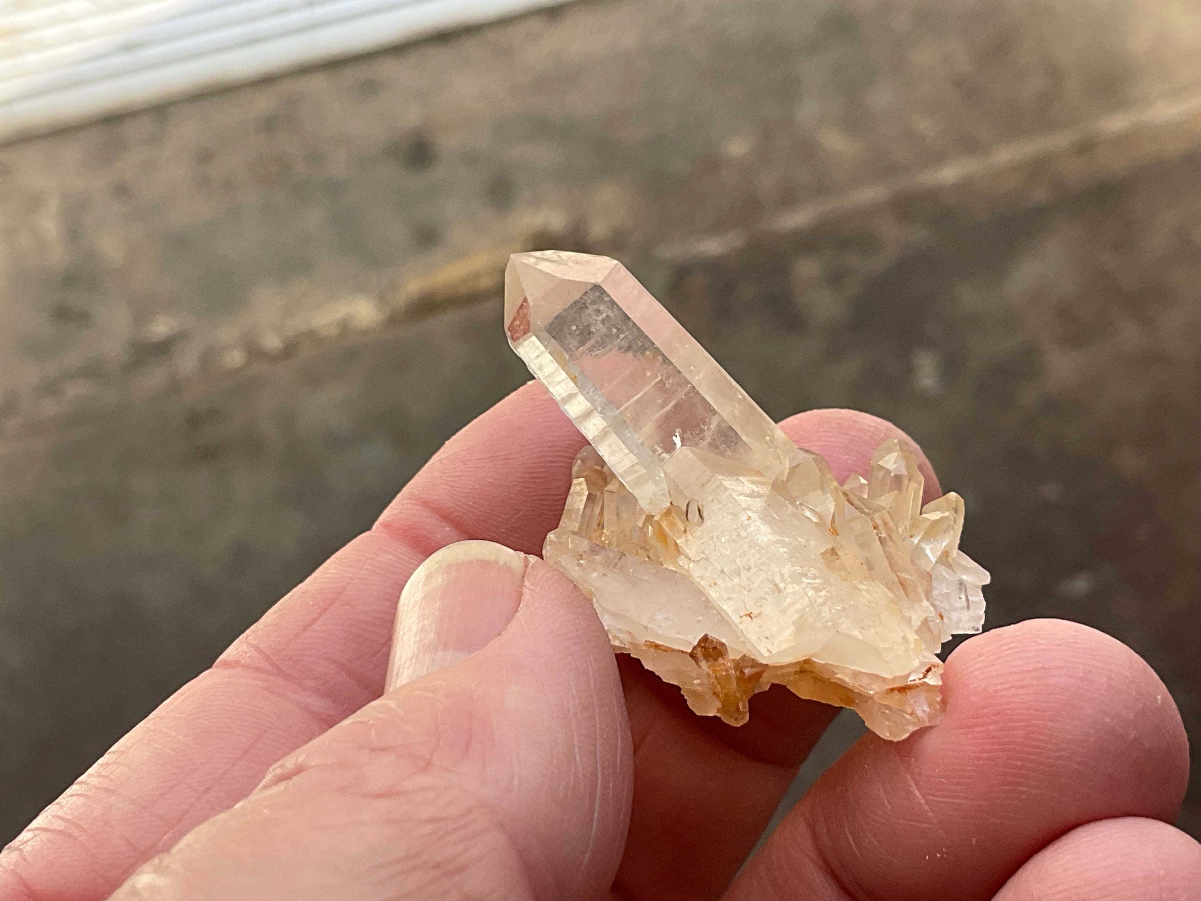 Madagascan Hematite Influenced Small Quartz Cluster Group 1