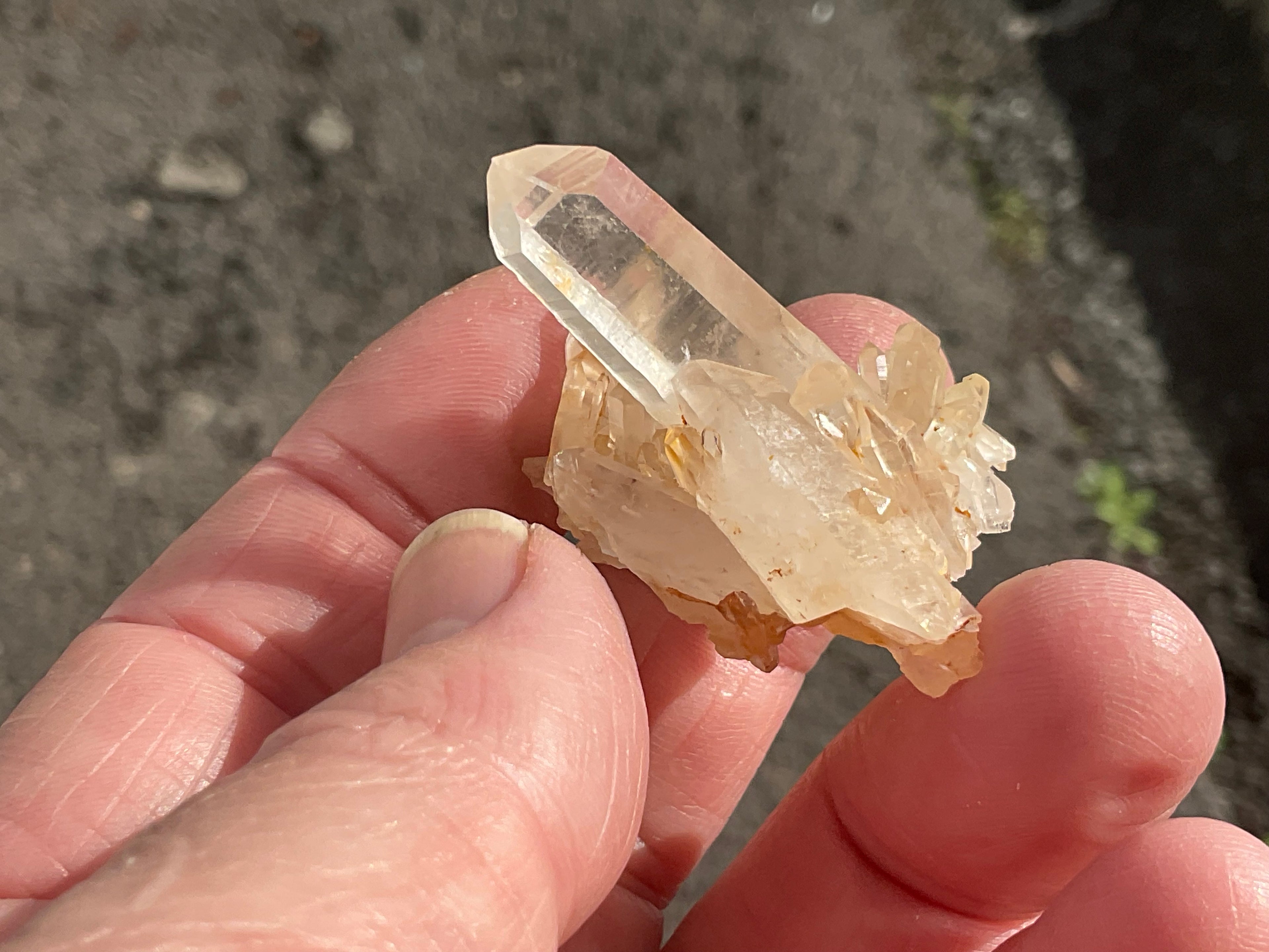 Madagascan Hematite Influenced Small Quartz Cluster Group 1