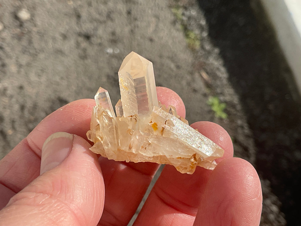 Madagascan Hematite Influenced Small Quartz Cluster Group 1