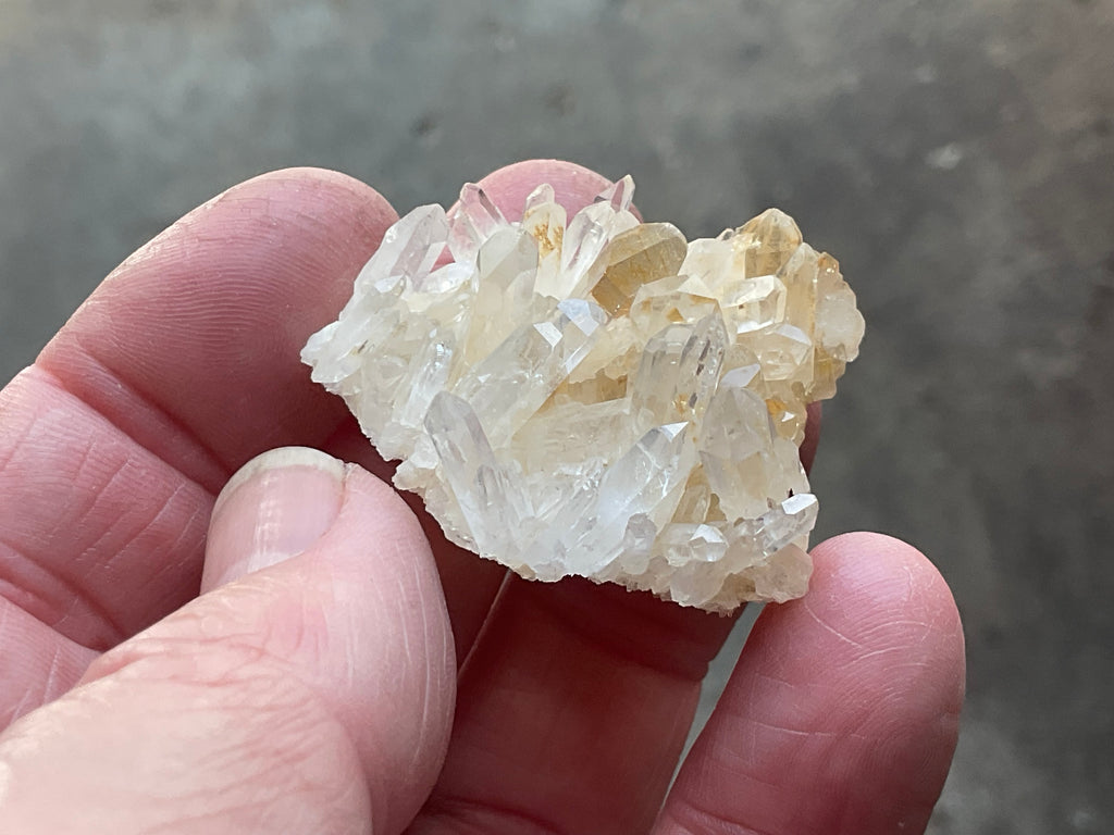 Madagascan Hematite Influenced Small Quartz Cluster Group 1