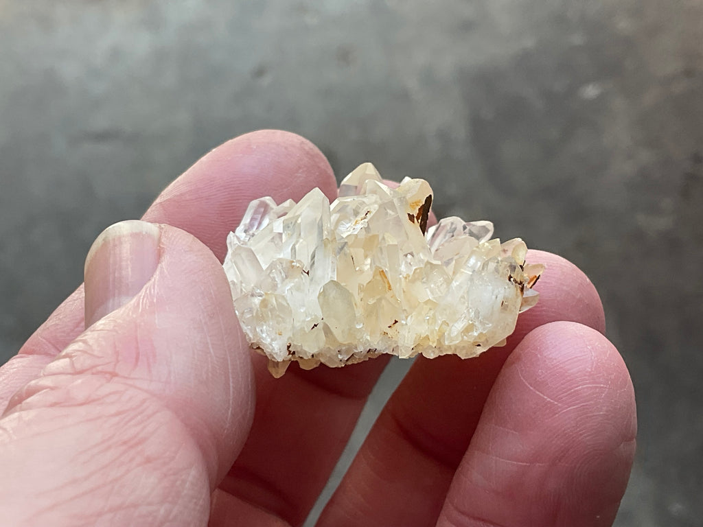 Madagascan Hematite Influenced Small Quartz Cluster Group 1