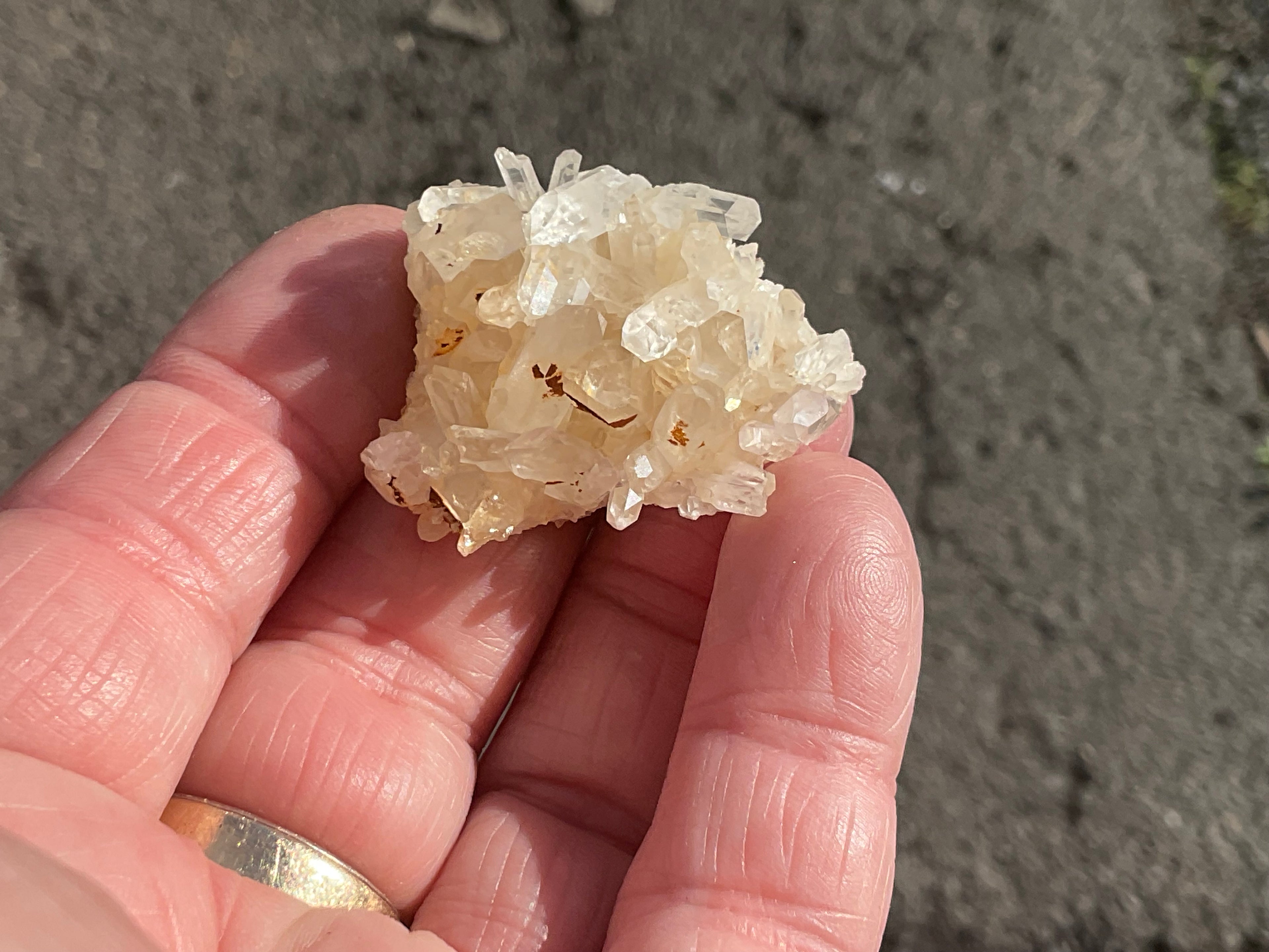 Madagascan Hematite Influenced Small Quartz Cluster Group 1