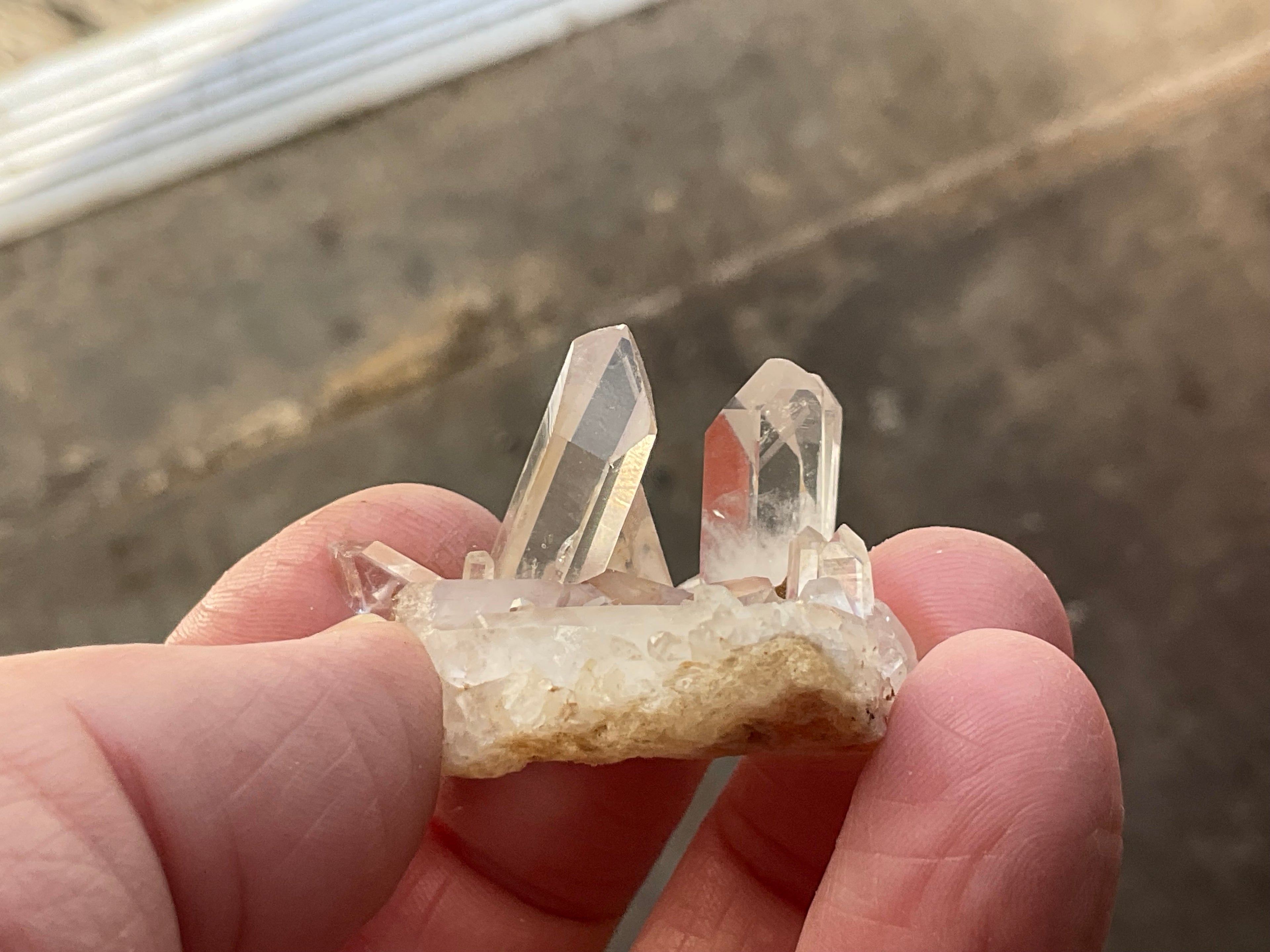 Madagascan Hematite Influenced Small Quartz Cluster Group 2