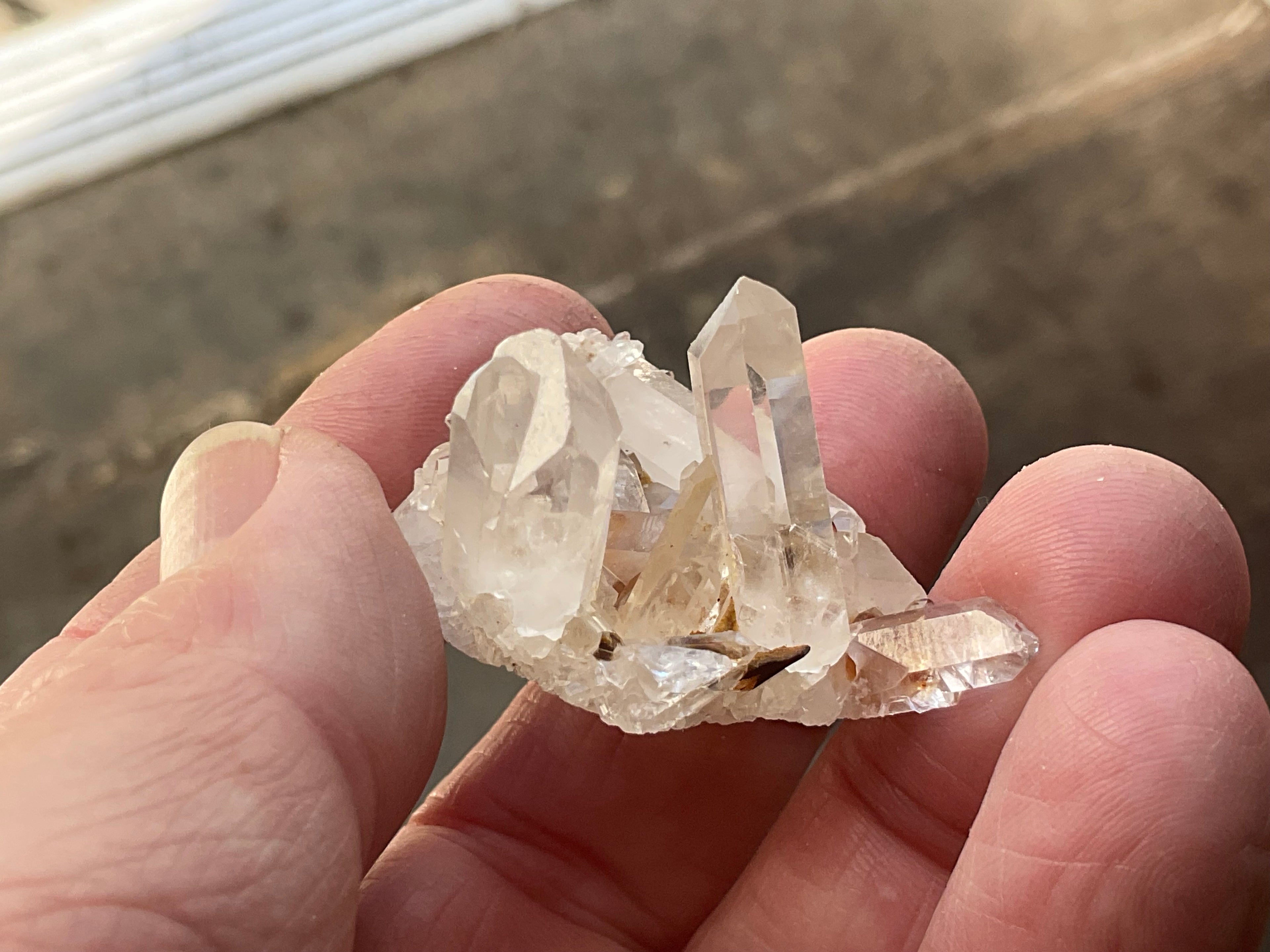 Madagascan Hematite Influenced Small Quartz Cluster Group 2