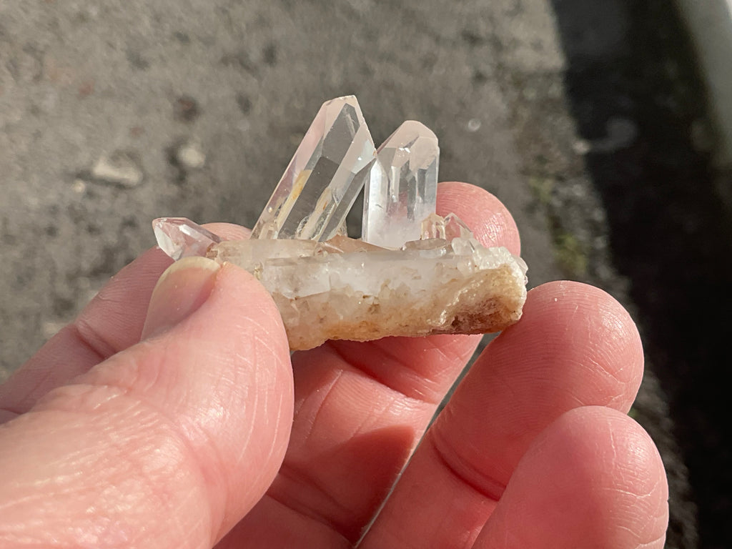 Madagascan Hematite Influenced Small Quartz Cluster Group 2