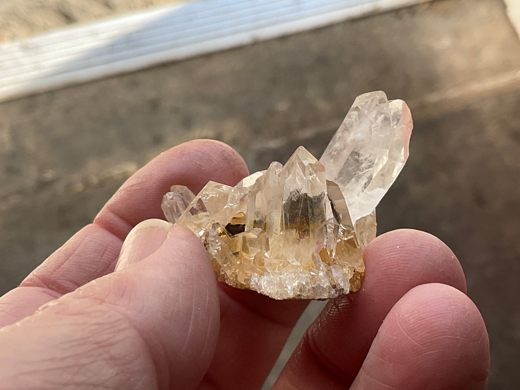Madagascan Hematite Influenced Small Quartz Cluster Group 2