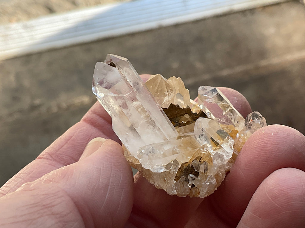 Madagascan Hematite Influenced Small Quartz Cluster Group 2