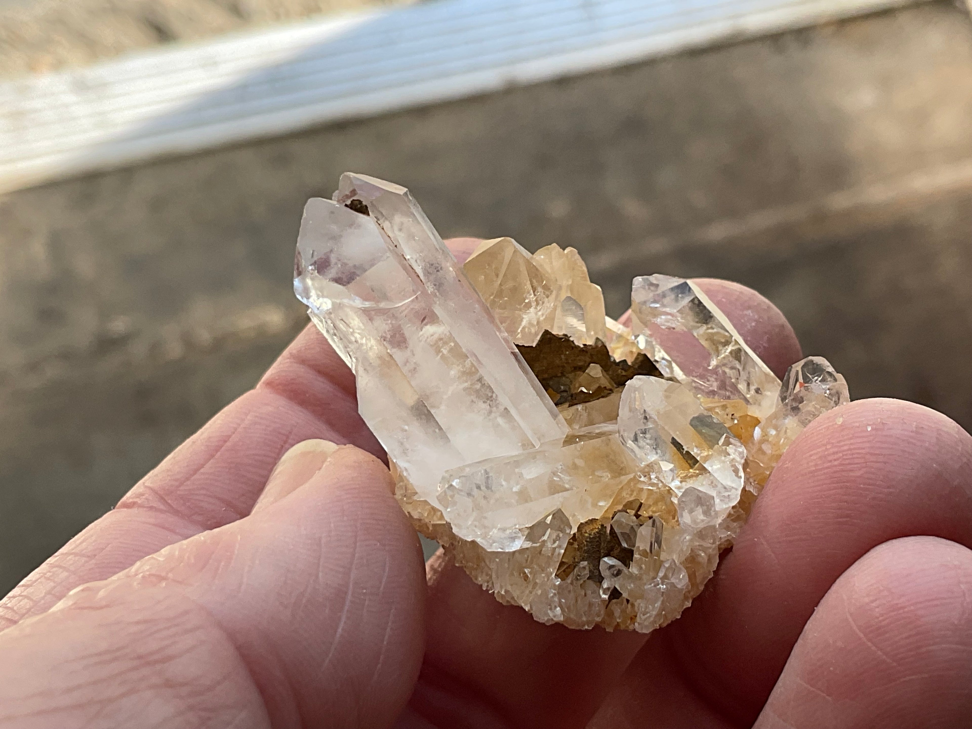 Madagascan Hematite Influenced Small Quartz Cluster Group 2