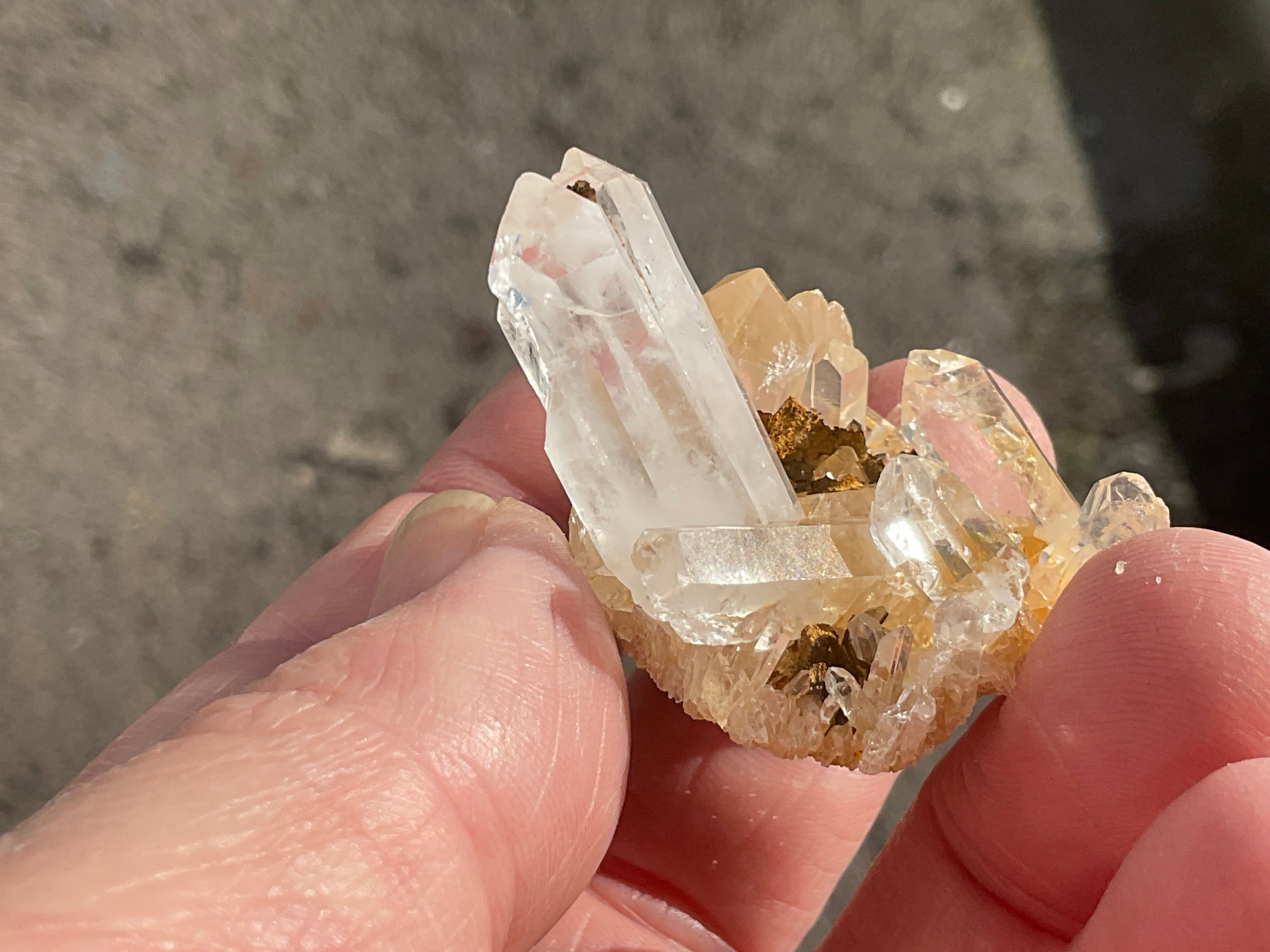 Madagascan Hematite Influenced Small Quartz Cluster Group 2