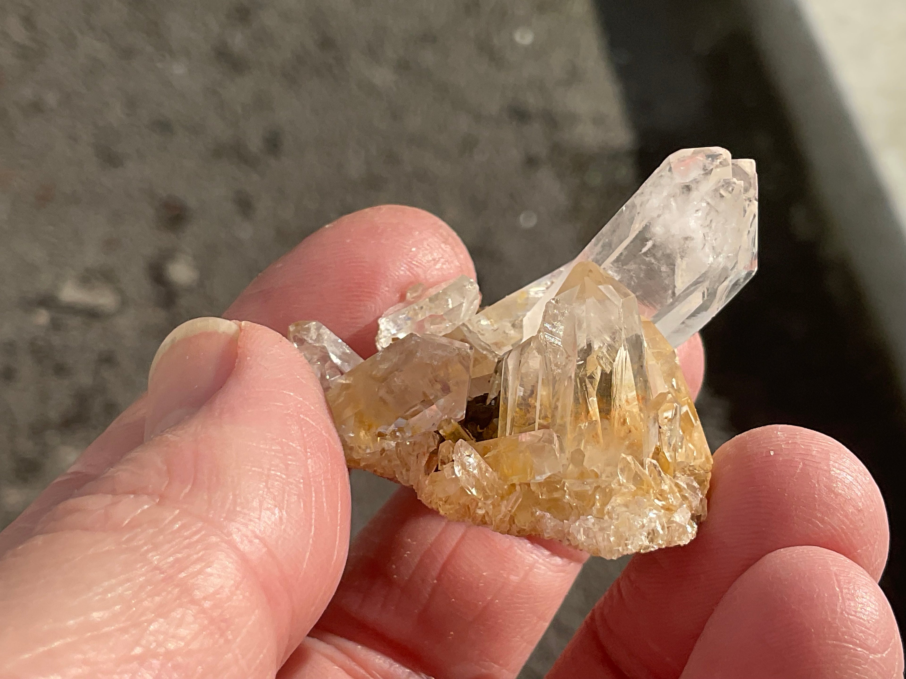 Madagascan Hematite Influenced Small Quartz Cluster Group 2