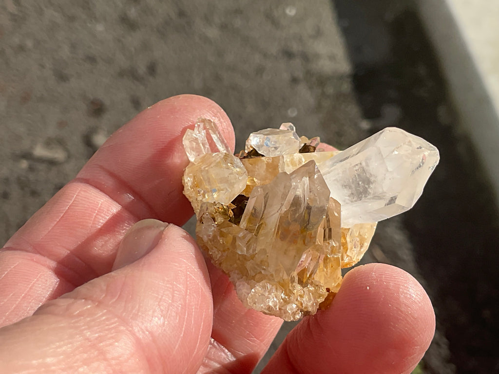 Madagascan Hematite Influenced Small Quartz Cluster Group 2