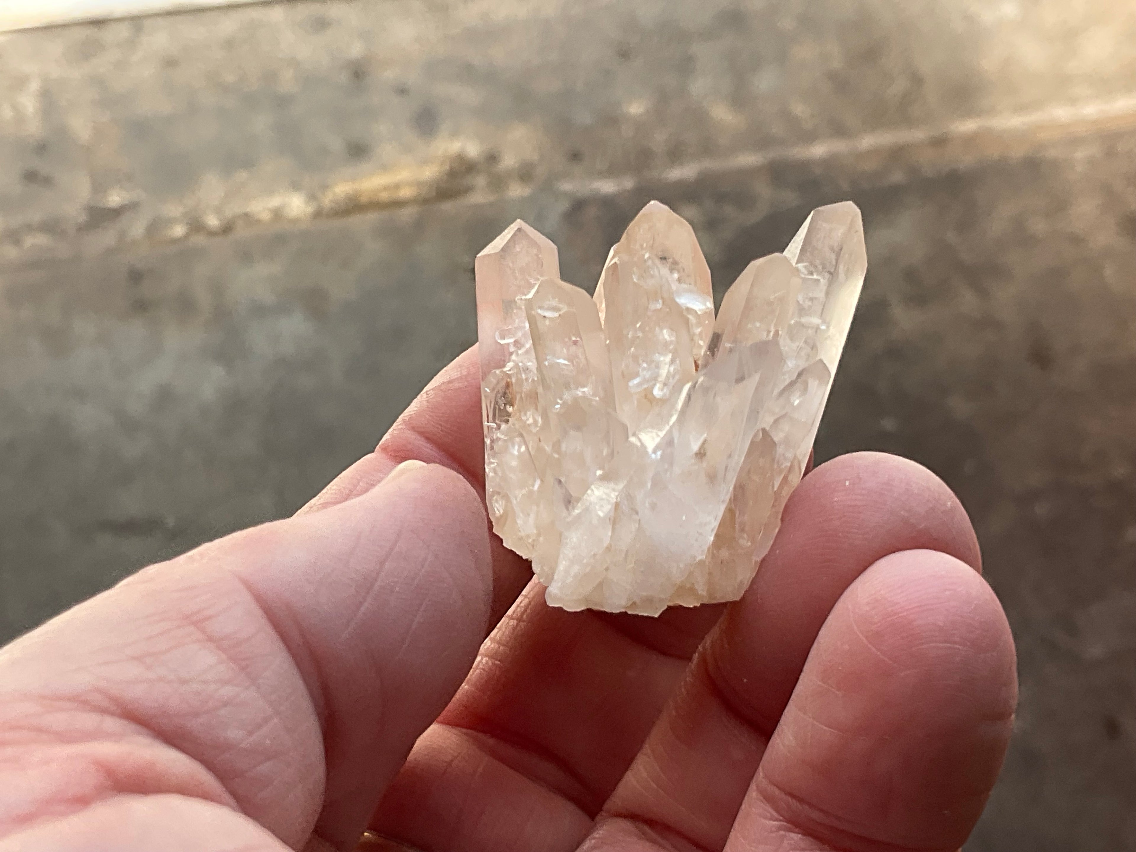 Madagascan Hematite Influenced Small Quartz Cluster Group 2