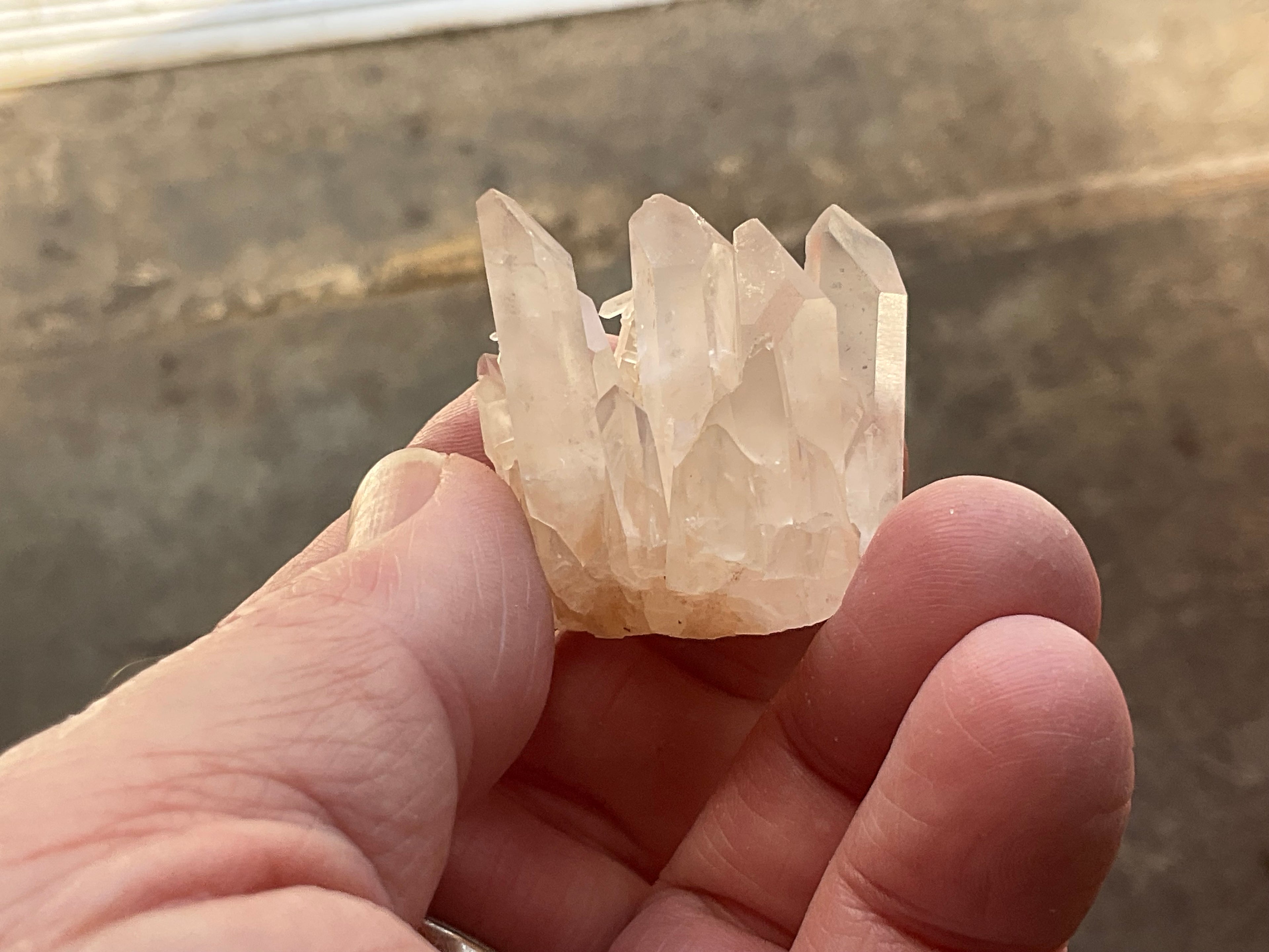 Madagascan Hematite Influenced Small Quartz Cluster Group 2