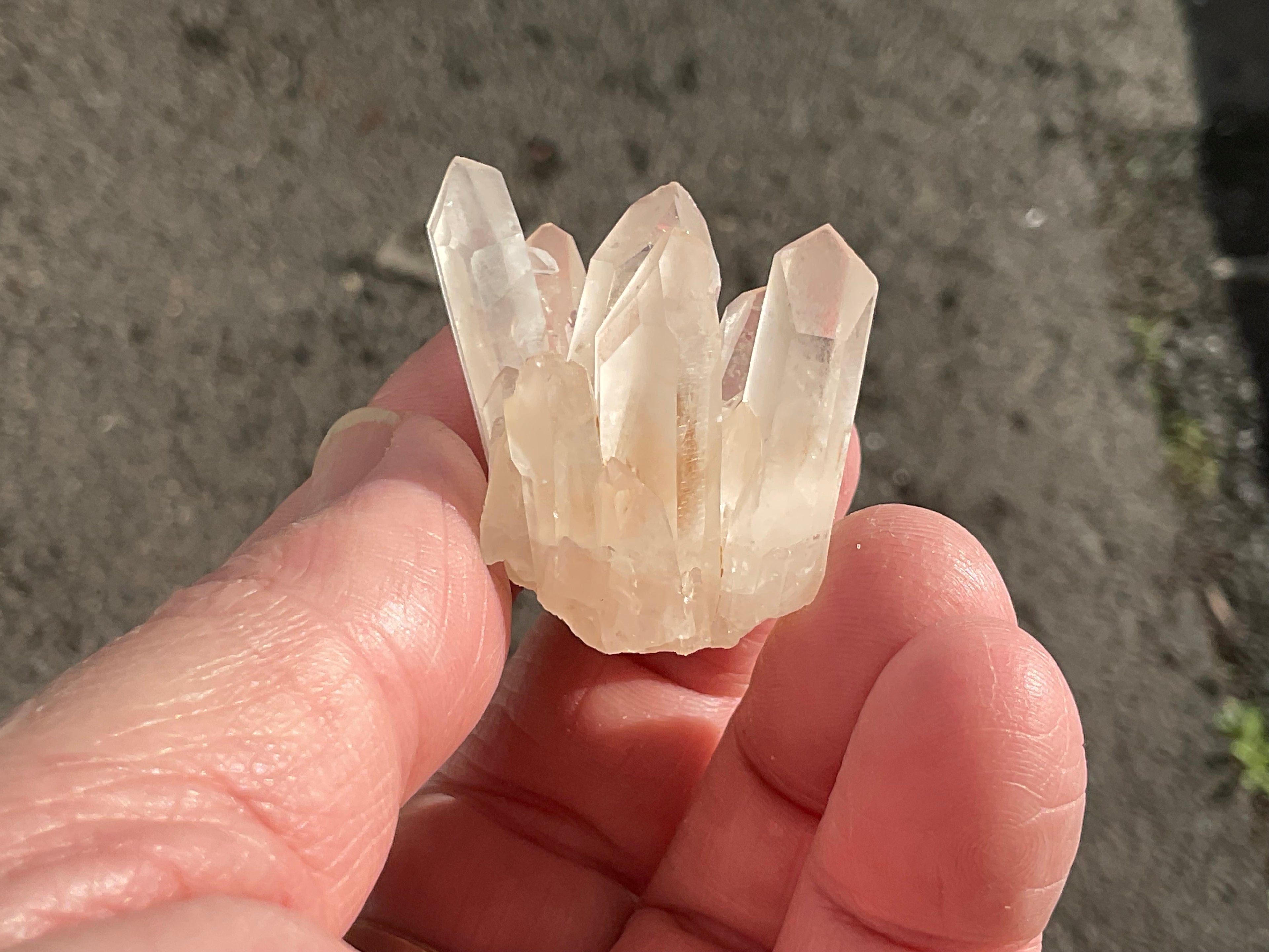 Madagascan Hematite Influenced Small Quartz Cluster Group 2