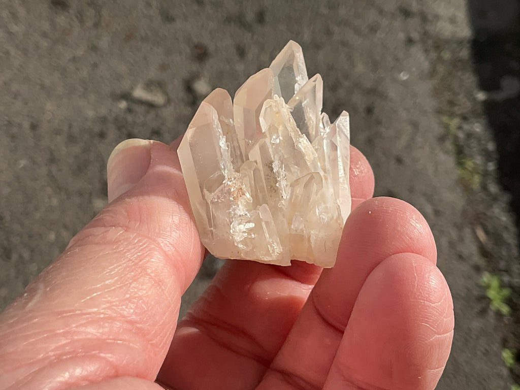 Madagascan Hematite Influenced Small Quartz Cluster Group 2
