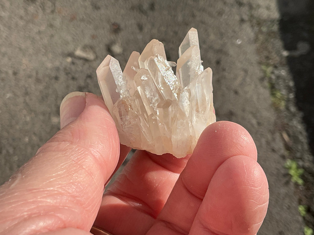Madagascan Hematite Influenced Small Quartz Cluster Group 2