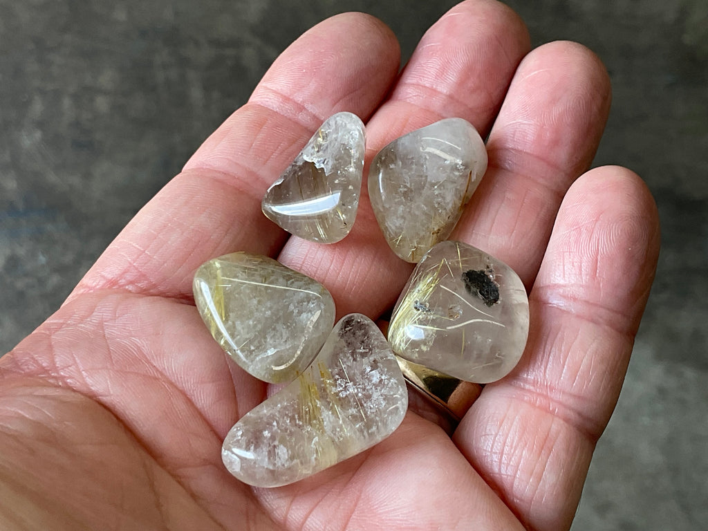 34g Golden Rutile Tumbled Group 1