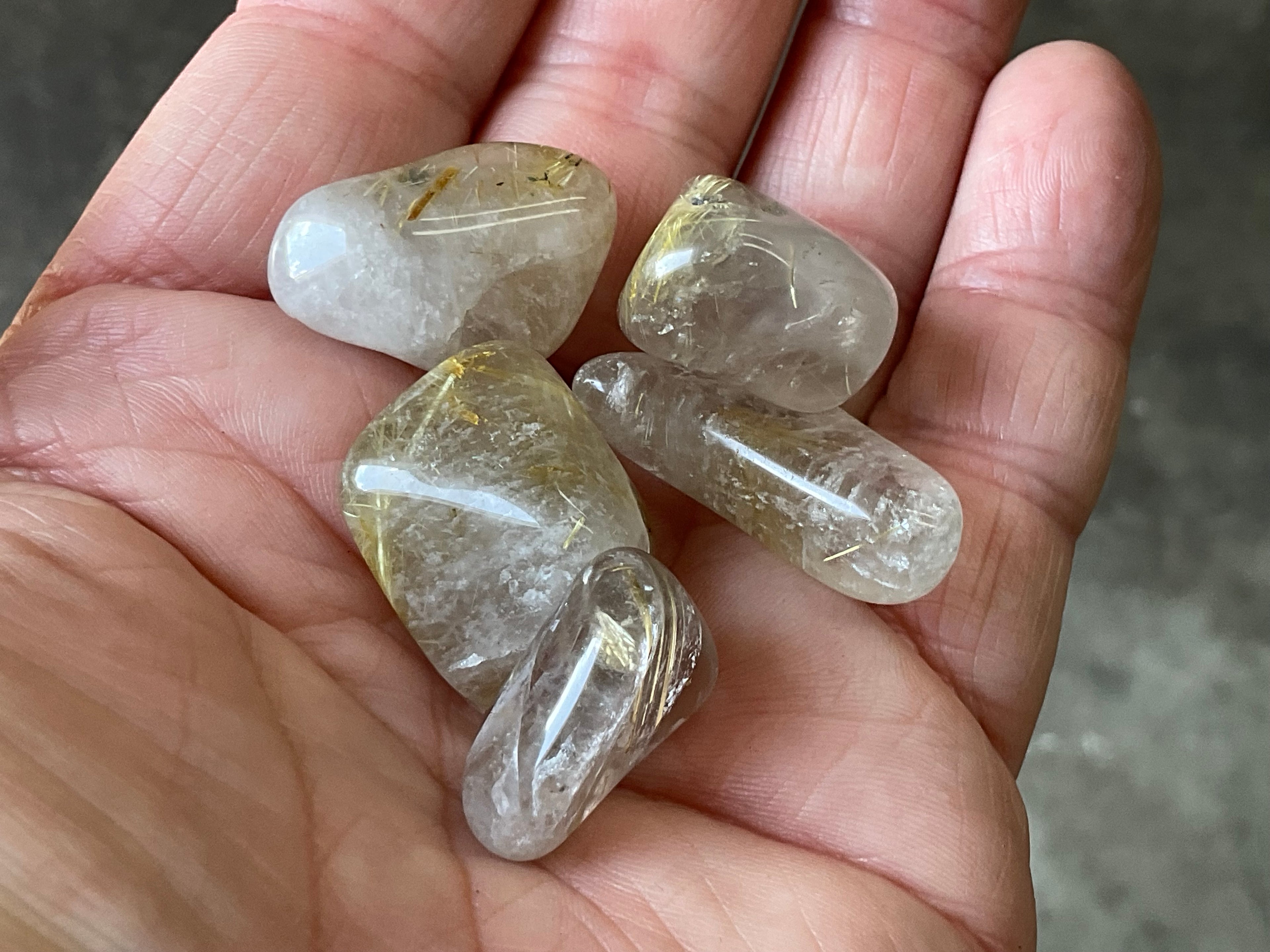 34g Golden Rutile Tumbled Group 1