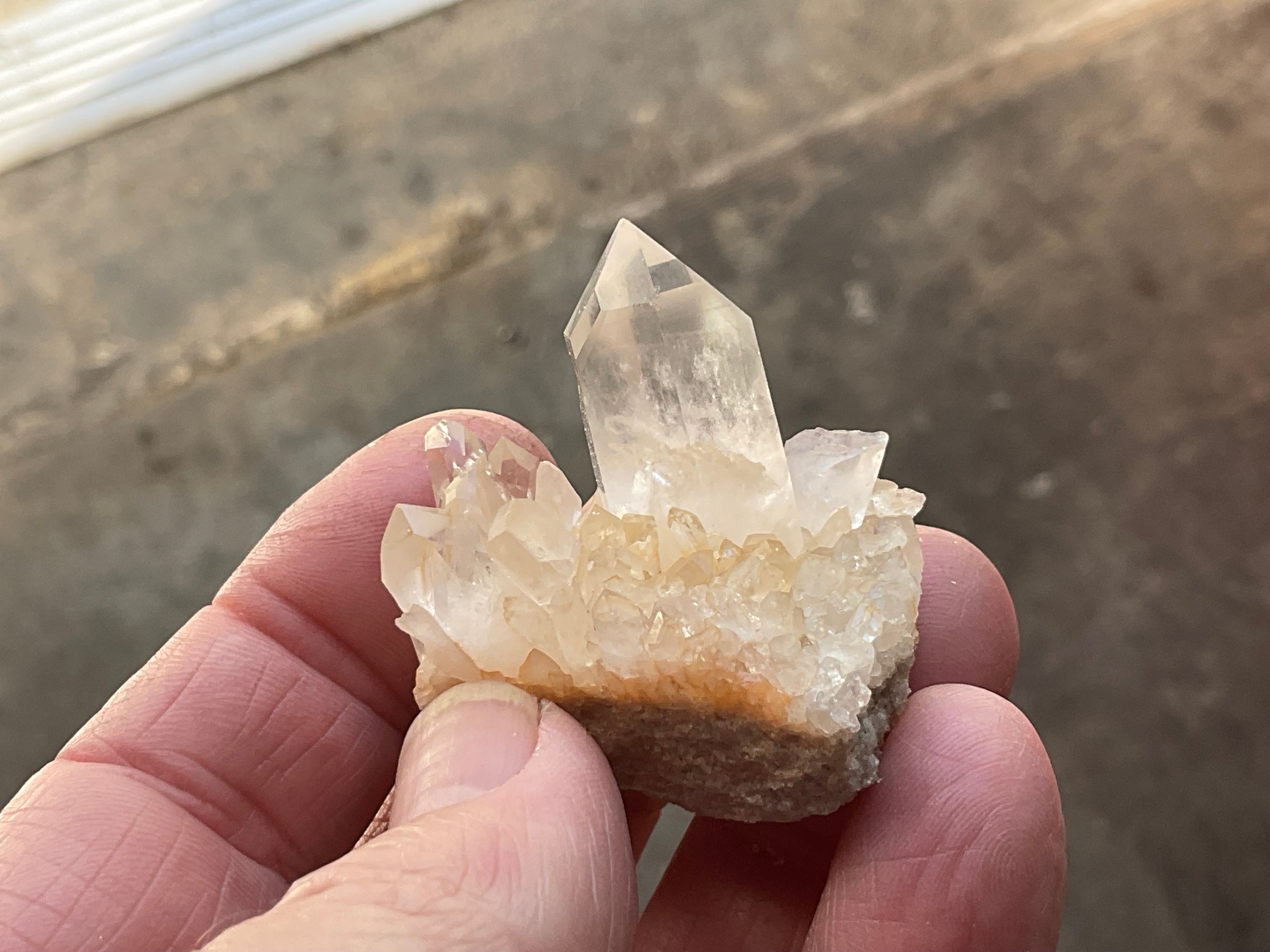 Madagascan Hematite Influenced Small Quartz Cluster Group 3