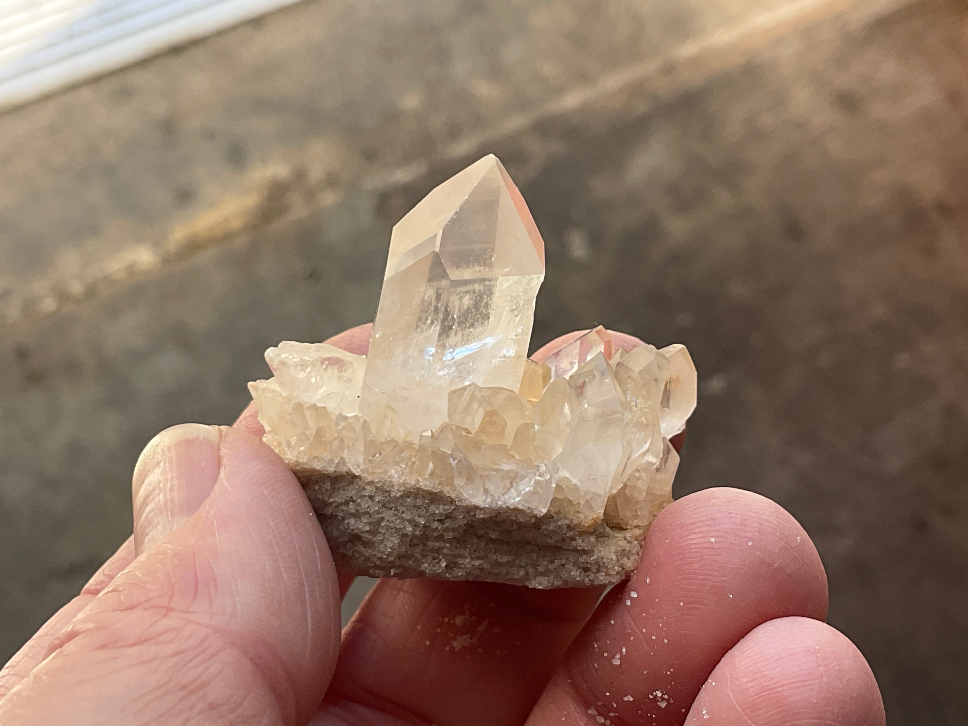 Madagascan Hematite Influenced Small Quartz Cluster Group 3