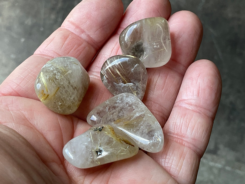 34g Golden Rutile Tumbled Group 1